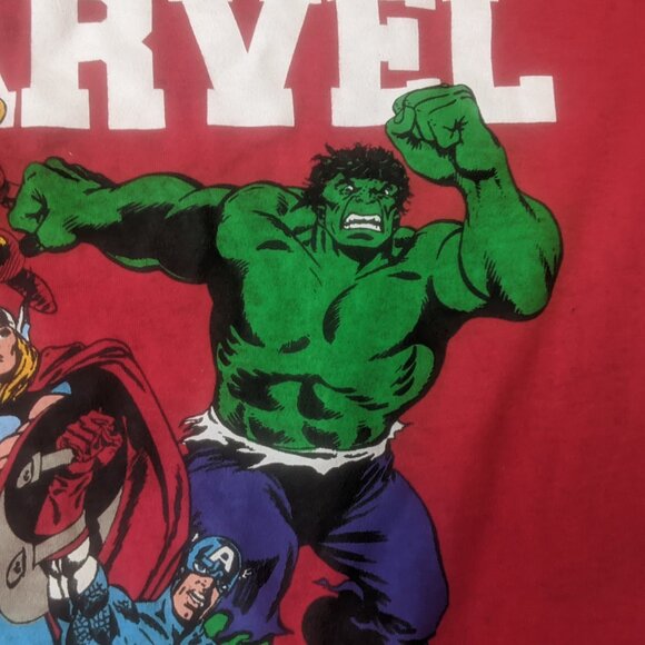 Marvel Comic Heroes Reversible Sweatshirt Red and Black *Size Youth XL/Adult S - Picture 3 of 16